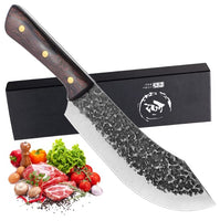 1 x RAW Customer Returns JASON 30 cm professional meat knife, sharp kitchen knife, chef s knife, grill knife, cleaver for grilling, camping, outdoor activities - RRP €29.75