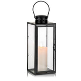 1 x RAW Customer Returns NUPTIO Lantern Black for Candles Decoration 24cm Metal Lanterns Outdoor Grave Lantern Cemetery Candle Weatherproof Candle Lantern Garden Outside Candle Holder Lantern Indoor Garden Lantern Christmas Day - RRP €26.92