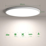 1 x RAW Customer Returns OTREN LED ceiling light flat 36W, 4000K neutral white round bathroom lamp, 3240LM ceiling light panel for bathroom bedroom hallway kitchen living room balcony, 30CM, IP44 - RRP €25.99