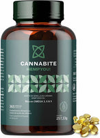 1 x RAW Customer Returns Hemp Oil Cannabite - 365 Capsules 1000mg Omega 3-6-9, Cold-Pressed Hemp Seed Oil Cannabis Sativa , No Additives - RRP €31.58