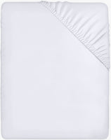 1 x RAW Customer Returns Utopia Bedding - Fitted Sheet 140x200cm - White - Brushed Polyester Microfiber Fitted Sheet - 35cm Deep Pocket - RRP €13.27