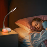 1 x RAW Customer Returns WILIT LED desk lamp for children, bedside lamp touch dimmable for girls and boys with light alarm clock, daylight alarm clock, table lamp with clock alarm clock snooze function 8 sounds, white - RRP €39.98