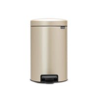 1 x RAW Customer Returns Brabantia trash can, steel, metallic gold, 12L - RRP €64.95