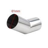 1 x RAW Customer Returns sourcing map 60mm Inlet Chrome Curved Car Vehicle Exhaust Muffler Tail Pipe Tip - RRP €27.26