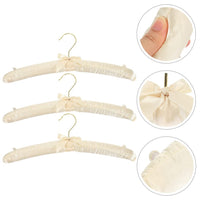 1 x RAW Customer Returns NOLITOY 3 Pieces Padded Clothes Hangers with Sponge Buttons Wedding Dress Hangers Heavy Duty Hangers for Sweaters Closet Wedding Adults Girls - RRP €19.2