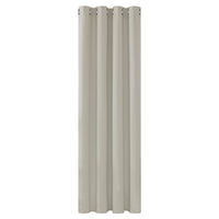 1 x RAW Customer Returns Deconovo Thermal Blackout Curtain for Bedroom and Living Room 214 CM Height 1 Panel, Blackout Curtains for Interiors Modern Curtains with Rings, 132x214 CM, Light Beige - RRP €22.22