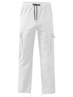 1 x RAW Customer Returns Maavoki Cargo Pants Men Relaxed Fit Cotton with Elastic Band, Outdoor Leisure Trousers Casual Hiking Pants Men with Multi Pockets White S - RRP €37.8