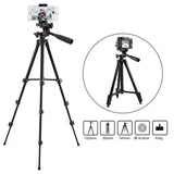 1 x RAW Customer Returns Mobile phone tripod, ZETONG 106cm tripod for smartphone with remote shutter, mobile phone holder and adapter, lightweight tripod for iPhone Samsung Huawei, extendable and rotatable - RRP €17.99