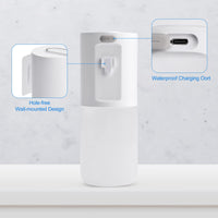 1 x RAW Customer Returns Automatic Soap Dispenser - Electric Soap Dispenser with Sensor, Automatic Soap Dispenser with 4 Level Setting, 400 ml Wall Mounted Soap Dispenser for Bathroom Kitchen Gel  - RRP €22.88