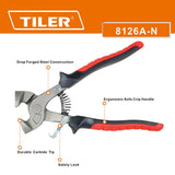 1 x RAW Customer Returns TILER Tile Pliers, Mosaic Pliers, with Two Tungsten Carbide Trimming Tips, Breaking Pliers for Floors, Walls, Mosaic Tile Working Tool, 200mm 8126A-N - RRP €15.12