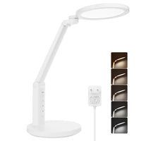 1 x RAW Customer Returns mafiti desk lamp LED dimmable table lamp, 88-LEDs bedside lamp reading lamp daylight lamp with 6 colors and 5 brightness levels, 45-min timer and reading mode for children, office, white - RRP €30.24