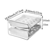 1 x Brand New Egg Storage Box, 40 Cells 2 Layers Plastic Egg Cup for the Fridge, Transparent Egg Cup, Stackable, Drawer Type, for Kitchen, Picnic, Restaurant - RRP €27.99