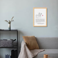 3 x Brand New Definition Posters Art Prints Christmas Gifts Best Friend Gifts Wall Pictures Living Room Christmas Gift Best Friend Birthday Wall decoration decoration living room DINA A4 with frame - RRP €61.2