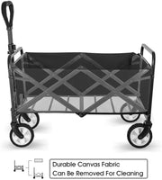 1 x RAW Customer Returns Foldable handcart with telescopic handle, foldable beach handcart, foldable handcart for all terrain, outdoor camping shopping - RRP €69.99