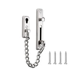 1 x RAW Customer Returns Willoo door chain security lock, chain lock door chain, door latch guard chain, door security chain with screw for home, apartment, hotel, bedroom silver  - RRP €14.11