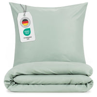 1 x RAW Customer Returns Blumtal bed linen 140x200 cm summer pillowcase 40x80 cm - bed linen 135x200 summer made of breathable microfiber - OEKO-TEX certified bed linen - soft bed linen set 2 pieces - Summer Green - RRP €19.15