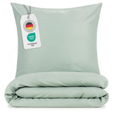 1 x RAW Customer Returns Blumtal bed linen 200x200 cm summer 2 pillowcases 80x80 cm - summer made of breathable microfiber - Oeko-TEX certified bed linen - soft bed linen 3-piece - Summer Green - RRP €24.19