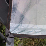 1 x RAW Customer Returns QOFLY 3x5M Tarpaulin Waterproof Transparent with Eyelets Transparent tarpaulin for outdoors, tent transparent tarpaulin garden, tent tarpaulin tarpaulin, for outside frost-proof - RRP €50.41