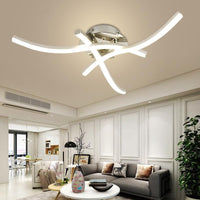 1 x RAW Customer Returns ComelyModern LED ceiling light, silvery 18W 2000LM ceiling lamp LED, creative ceiling light LED for dining room living room, bedroom, kitchen hallway, bedroom 4000K neutral white  - RRP €23.99