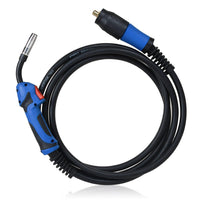 1 x RAW Customer Returns MIG MAG welding torch MB 15AK shielding gas hose package Euro central connection welding machines gas cooled light flexible head high quality welding cable 4 meters  - RRP €43.99