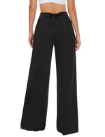 1 x RAW Customer Returns Tapata women s wide leg pants elegant with pockets high waist tailored yoga pants, tall long regular petite for everyday wear elegant pants black, S - RRP €40.33