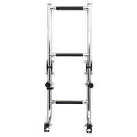 1 x RAW Customer Returns Swimming ladder foldable tube sport 3 steps, marine stainless steel telescopic boat boarding ladder, marine stern entrance pontoon marine yacht, for swimming pool deck boat, yacht deck ladder floating deck 120Kg - RRP €75.02