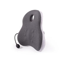 1 x RAW Customer Returns Balama Ergonomic Memory Foam Back Cushion, Thickness Adjustable, Lumbar Cushion for Office Chair, Car Seat, Wheelchair, with Washable Cover Gray  - RRP €35.81