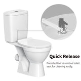 1 x Brand New R T B6098 WC seat O-shape toilet lid with soft close made of Duroplast white - RRP €61.5