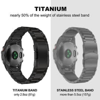 1 x RAW Customer Returns TRUMiRR Compatible with Garmin Instinct 2 Solar Fenix 7 Sapphire Solar 6 Pro 5 Plus Titanium Strap,22mm Quick Release Easy Fit Bracelet Titanium Metal Band for Fenix 7 6 5 Forerunner 955 945 935 Epix Gen 2 - RRP €41.7