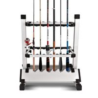 1 x RAW Customer Returns Fishing Rod Holder, Suitable for Storage and Positioning of Most Fishing Rods, Lightweight Fishing Rod Holder for 12 Rods, Fishing Rod Organizer - RRP €55.04