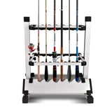 1 x RAW Customer Returns Fishing Rod Holder, Suitable for Storage and Positioning of Most Fishing Rods, Lightweight Fishing Rod Holder for 12 Rods, Fishing Rod Organizer - RRP €55.04