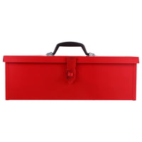 1 x RAW Customer Returns Generic tool box made of iron sheet red metal tool box metal household tool storage case with metal closure storage container, 39X16CM, 3M2714Q57LQI0 - RRP €38.99