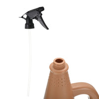 1 x Brand New sourcing map Watering Can with Sprayer, Dual-Purpose Plastic Nozzle, Adjustable Watering Can for Indoor Outdoor, Indoor Plants, Flowers Garden, Brown - RRP €39.49