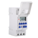 1 x RAW Customer Returns Jadeshay Digital Timer Switch, LCD Display Timer DIN Rail Weekly Programmable Timer Switch Timer 16on 8off Timer AC DC12V - RRP €20.4