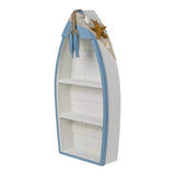 1 x RAW Customer Returns Out of the blue decorative object fishing boat - 3 shelves dimensions 42 x 20.5 x 6 cm - RRP €19.75