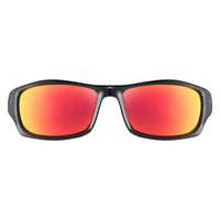 1 x RAW Customer Returns uvex Unisex Adult, sportstyle 211 sports glasses, black red red, one size - RRP €26.95