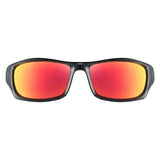 1 x RAW Customer Returns uvex Unisex Adult, sportstyle 211 sports glasses, black red red, one size - RRP €26.95