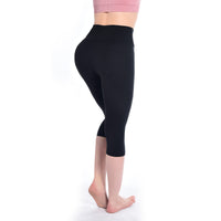 1 x RAW Customer Returns Walifrey Women s Short Leggings High Waist 3 4 Length Leggings for Workout Gym Sports 1 Pack Black SM - RRP €9.77