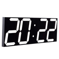 1 x RAW Customer Returns CHKOSDA LED Clock Digital Clock Large Wall Clock with 18 Inch LED Display, Countdown Clock with 8 Adjustable Brightness, 16 Alarm Settings, 12 24 Hour Display, Temperature and Calendar Display White  - RRP €90.74