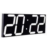 1 x RAW Customer Returns CHKOSDA LED Clock Digital Clock Large Wall Clock with 18 Inch LED Display, Countdown Clock with 8 Adjustable Brightness, Set 16 Alarms, 12 24 Hour Display, Temperature and Calendar Display White  - RRP €93.98