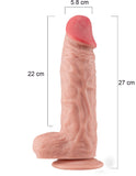 1 x Brand New Realistic Dildo With Suction Cup Realistic Penis Replica Silicone Dildo Masturbator Sex Toy Natural Anal Plug for Couples Beginners Advanced - Skin Color Length 27cm, Max 5.8cm  - RRP €27.89