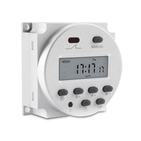 1 x RAW Customer Returns XTVTX Digital LCD Timer, Programmable, CN101A DC 12V, Digital LCD Liquid Crystal Display Power Weekly Timer Control Relay Switch with White Waterproof Cover - RRP €13.1