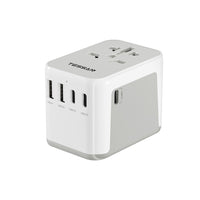 1 x RAW Customer Returns TESSAN travel adapter worldwide, universal travel adapter with 2 USB and 3 USB C, international socket adapter, travel plug adapter worldwide for Germany USA England Australia, travel adapter - RRP €25.2