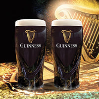 1 x RAW Customer Returns Guinness , Glass , Set of Two Embossed Gravity 20-ounce Beer Glasses with Logo and Harp Design - RRP €23.96