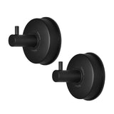 1 x RAW Customer Returns YOHOM Suction Cup Hook Stainless Steel Towel Holder with Suction Cup Bathroom Towel Hook Extra Strong Vacuum Hook Bathroom Shower Kitchen Suction Cup Coat Hook Suction Cup Wall Hook Matt Black 2 Pieces - RRP €18.99