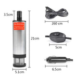 2 x RAW Customer Returns FOROREH DC 12V 35L min diesel pump, 12v water and oil pump, stainless steel submersible pump, oil and diesel transfer pump with cigarette lighter, car fuel pump - RRP €44.8