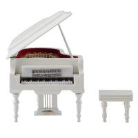 1 x RAW Customer Returns Miniature Piano, Delicate Wooden Mini Musical Instrument Ornament with Bench and Case, Perfect Gift for Kids or Musician Friends - RRP €26.44