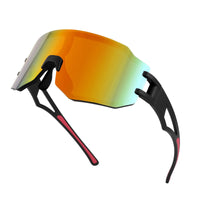 1 x RAW Customer Returns FEISEDY Sports Sunglasses for Men Futuristic Sports Glasses Women Mirrored Cycling Glasses UV Protection Cycling Glasses for Outdoor Activities B2867 - RRP €18.14