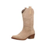 1 x RAW Customer Returns Elara Damen Cowboy Stiefel Biker Boots Chunkyrayan 301-A32S NewKhaki-42 - RRP €47.34