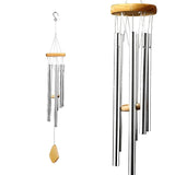 1 x Brand New Chimes Wind Chimes, Wind Chimes Metal Gift, Wind Chimes Outdoor, Light Sound Wind Chimes Metal Chimes, 6 Tubes Wind Bell, with Wooden Design, for Garden Patio Backyard Home Decor 70CM  - RRP €13.99